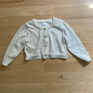 Cream and Gold Baby Gap Cardigan